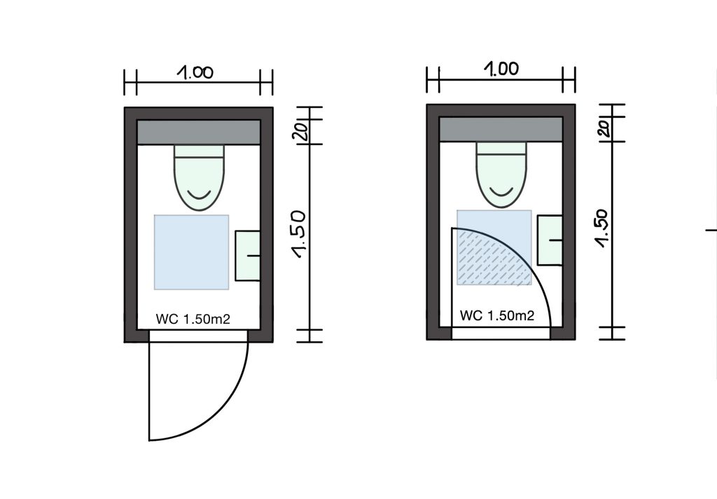 Gäste-WC Tür nach außen