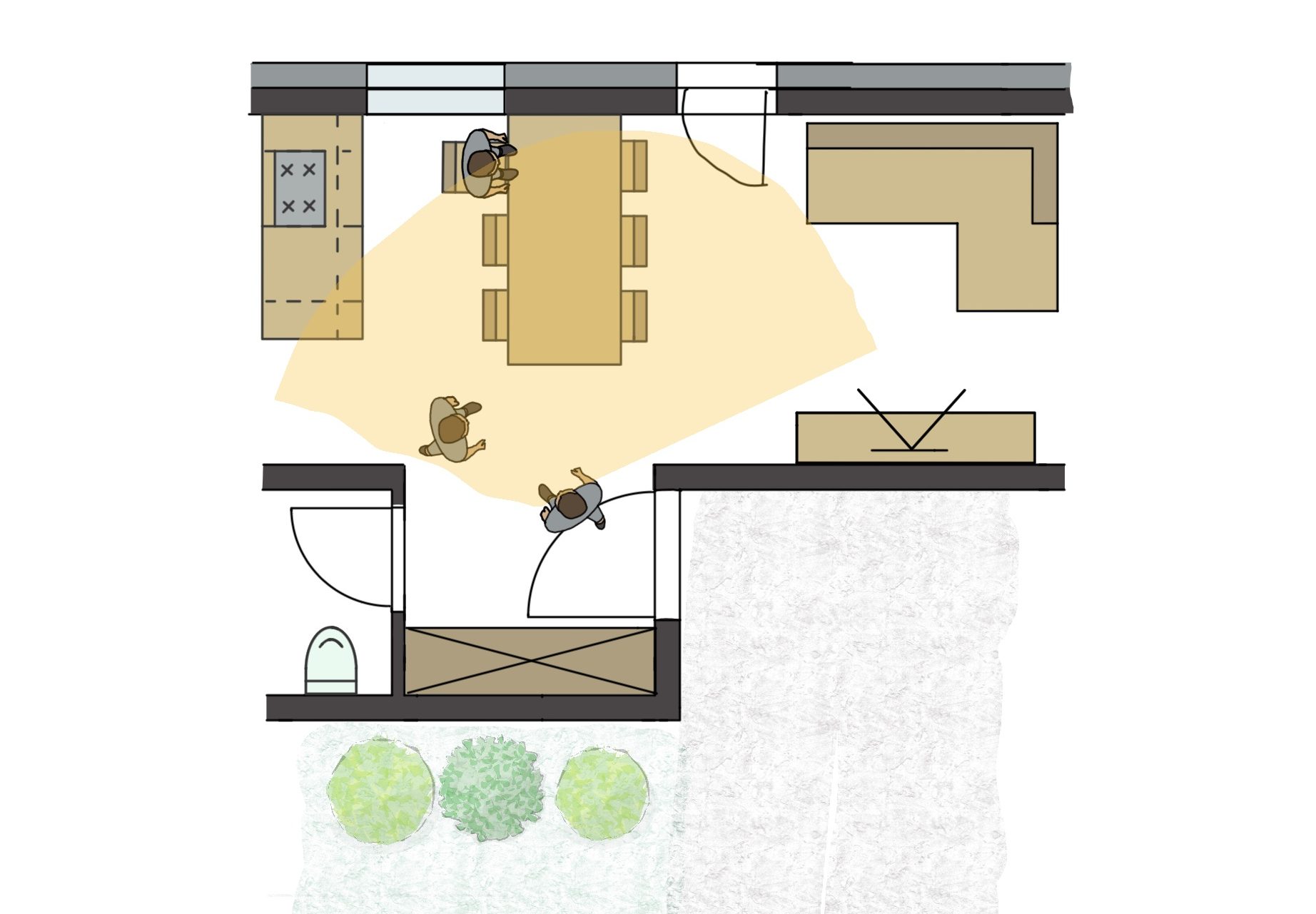 Wohnungseingang planen
