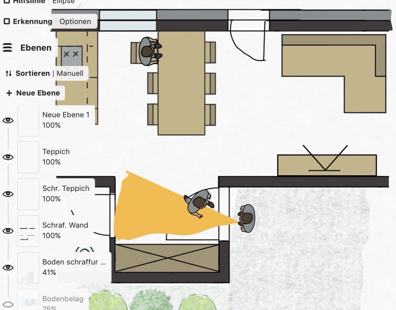 Wohnungseingang planen