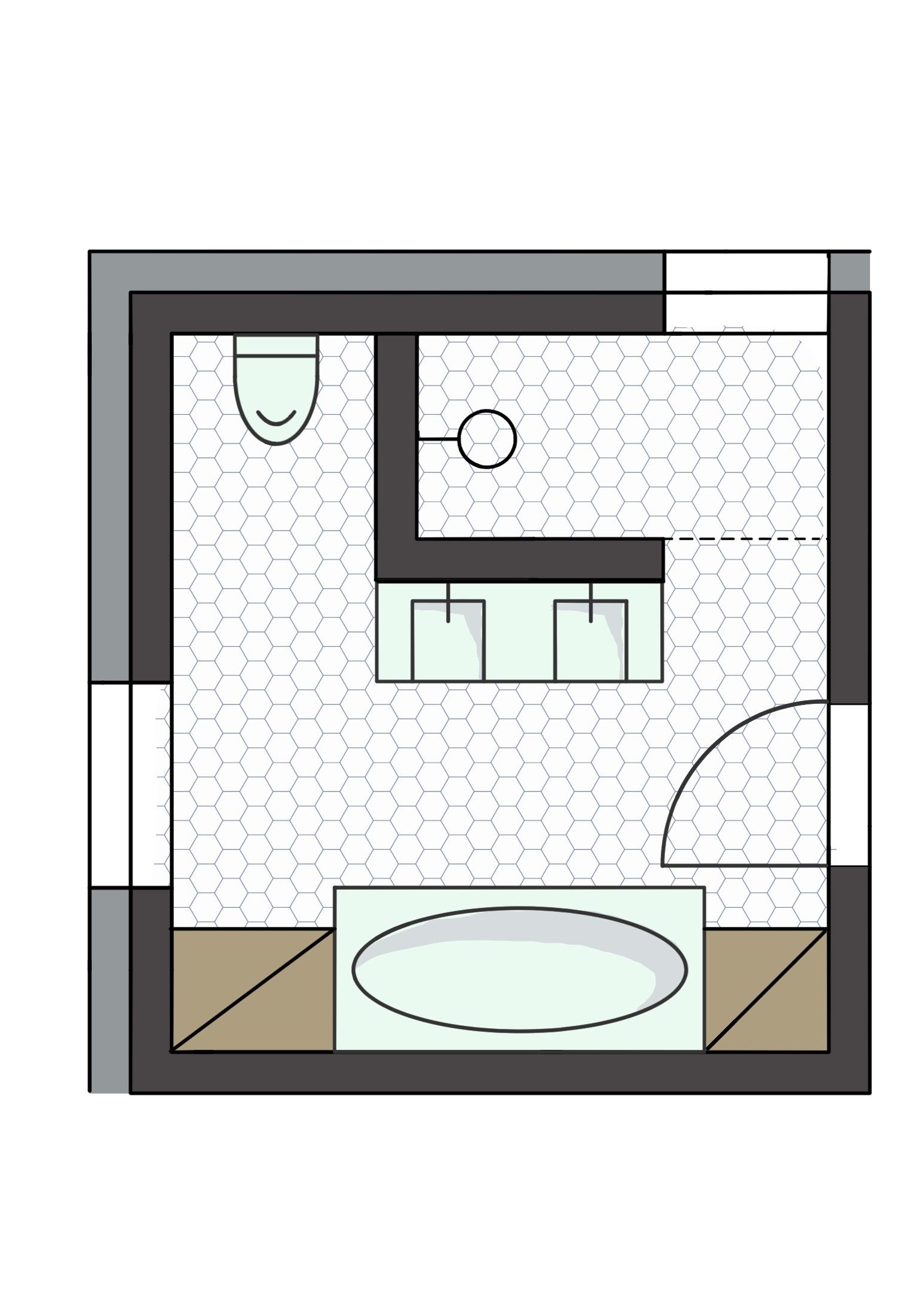 Badgrundriss planen Variante 2