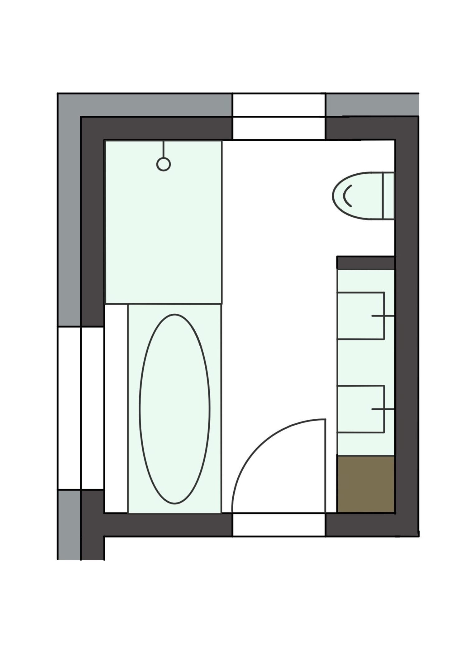 Badgrundriss planen Variante 1