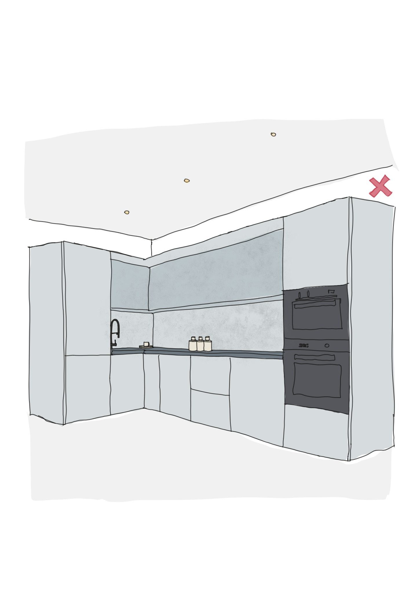 Küchenmaße - Stauraum Küchenschrank